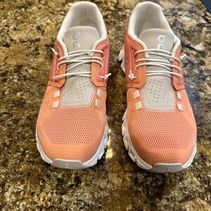 On Running Women's Athletic Shoes - White and Orange